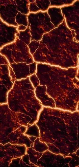 Fiery lava crack design wallpaper for mobile phone.