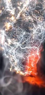 Fiery lightning storm with vibrant energy and dynamic visuals.