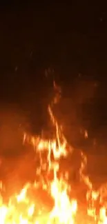 Fiery flames create a dynamic wallpaper.