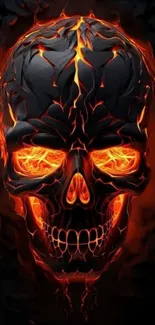 Hot fiery skull design with intense flames and dark accents.