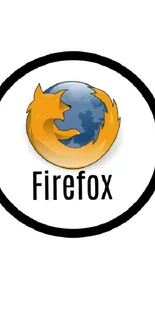 Minimalist Firefox logo on white background.