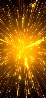 Fireworks Gold Sky Live Wallpaper