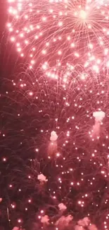 Fireworks Pink Recreation Live Wallpaper