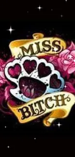 Colorful floral paw print design with bold text and vibrant background.