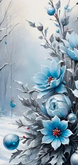 Flower Azure Plant Live Wallpaper