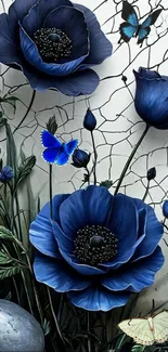 Flower Blue Petal Live Wallpaper