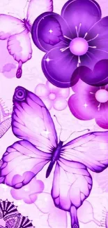 Flower Blue Purple Live Wallpaper