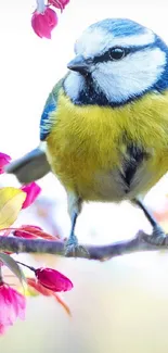 Flower Plant Bird Live Wallpaper