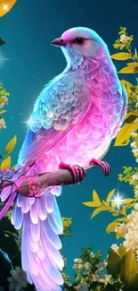 Flower Plant Bird Live Wallpaper