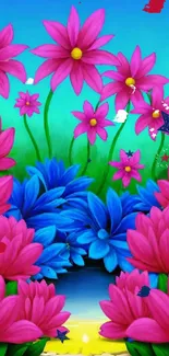 Flower Plant Blue Live Wallpaper