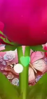 Flower Plant Butterfly Live Wallpaper