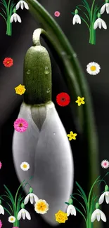 Flower Plant Green Live Wallpaper