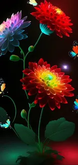 Flower Plant Light Live Wallpaper