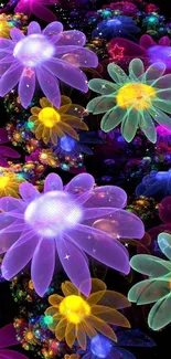 Flower Plant Purple Live Wallpaper