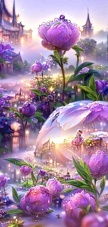 Flower Plant Purple Live Wallpaper