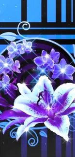 Flower Plant Purple Live Wallpaper