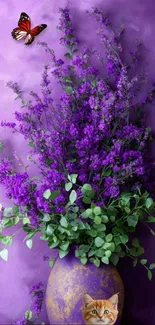 Flower Plant Purple Live Wallpaper