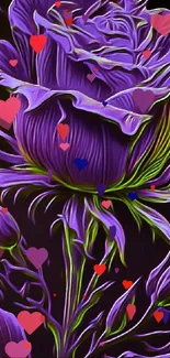 Flower Plant Purple Live Wallpaper