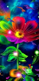 Flower Plant Water Live Wallpaper