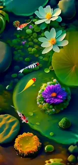 Flower Water Plant Live Wallpaper