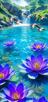 Flower Water Plant Live Wallpaper