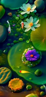 Flower Water Plant Live Wallpaper