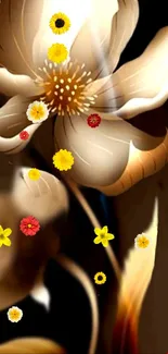 Flower White Light Live Wallpaper