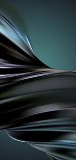 Fluid dark abstract wallpaper with elegant curves for mobile devices.