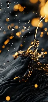 Fluid gold splash art with rippling effect.