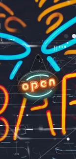 Font Organism Neon Live Wallpaper