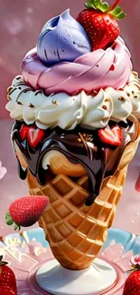 Food Ice Cream Cone Sorbetes Live Wallpaper