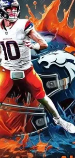 Football Helmet Jersey Player Live Wallpaper