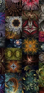 Intricate fractal art wallpaper in vibrant colors.