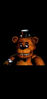 Freddy Fazbear in dark background wallpaper