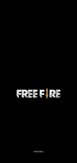Free Fire logo on black wallpaper