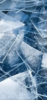 Abstract ice shards create a stunning mobile wallpaper design.