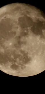 Close-up image of a full moon, perfect for phone wallpaper.