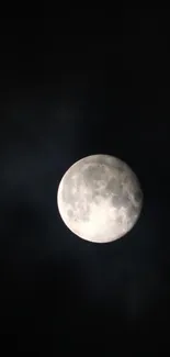 Full moon against a dark night sky.