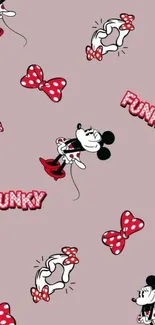 Funky Disney cartoon character mobile wallpaper.