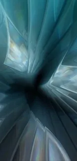 Dynamic abstract blue vortex design with flowing curves.