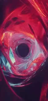 Dynamic red and blue spiral abstract wallpaper.