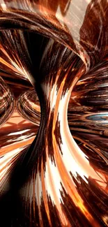 Futuristic abstract design with copper swirling patterns.