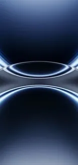 Futuristic abstract phone wallpaper with metallic curves.