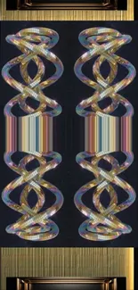 Futuristic abstract twist pattern wallpaper with vivid colors