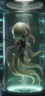 Futuristic Alien Specimen Live Wallpaper