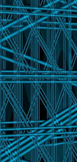 Futuristic blue line pattern wallpaper background.