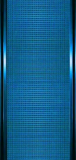 Futuristic blue neon wallpaper with digital grid pattern.