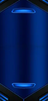 Futuristic blue geometric design mobile wallpaper.