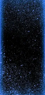 Futuristic blue sparkle mobile wallpaper with cosmic design.