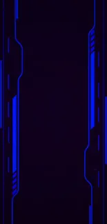 Futuristic blue tech design wallpaper with abstract patterns.